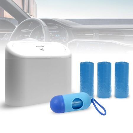 3 rolls of trash bags, 1.2 gallons with leak-proof lid design, portable car trash cans, suitable for sedans/trucks/SUVs, can be hung on seats or center consoles.